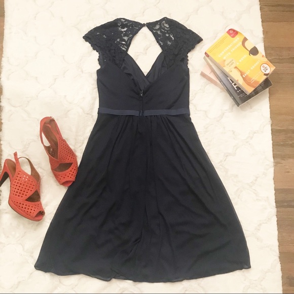 David’s Bridal Mesh Lace Cocktail Bridesmaid Dress - Picture 4 of 4